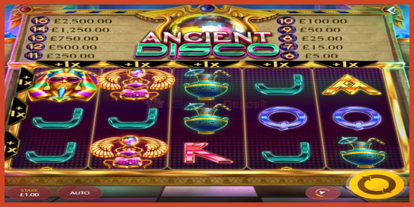 Slot screenshot: Ancient Disco no deposit, number - 1