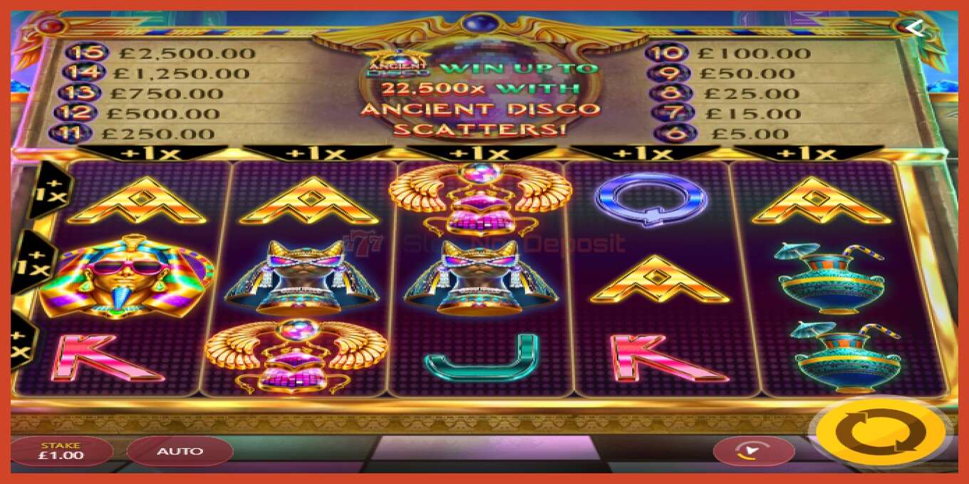 Slot screenshot: Ancient Disco no deposit, number - 2