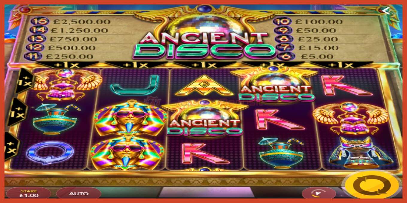 Slot screenshot: Ancient Disco no deposit, number - 3