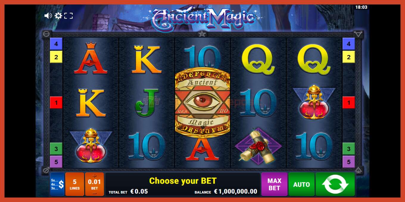 Slot screenshot: Ancient Magic no deposit, number - 1