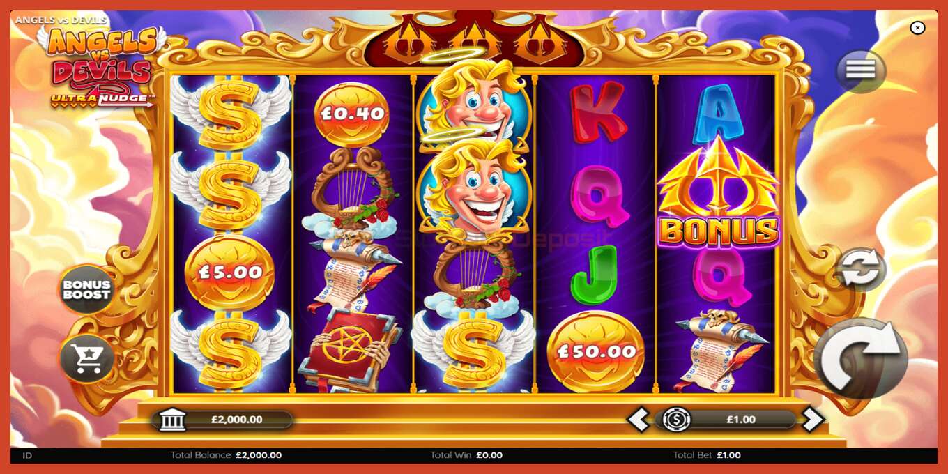 Slot screenshot: Angels vs Devils no deposit, number - 2