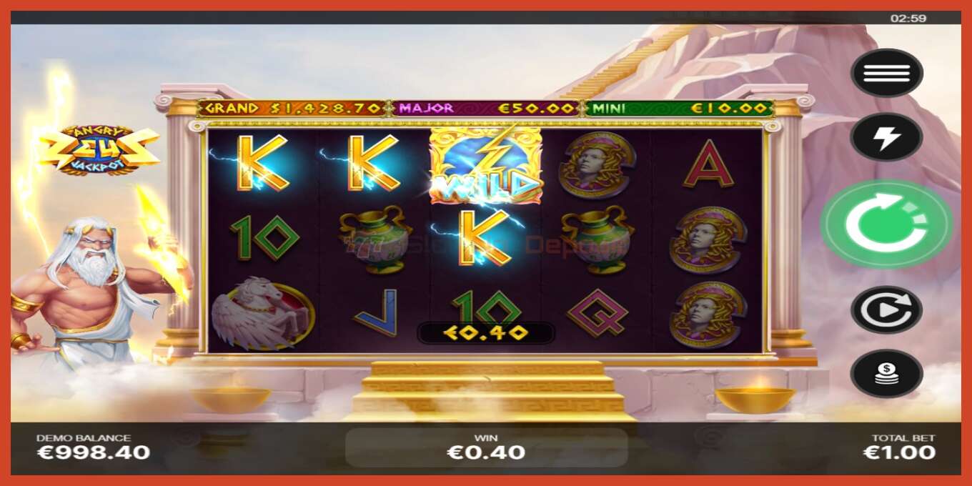 Скриншот слота: Angry Zeus Jackpot без депозита, номер - 3