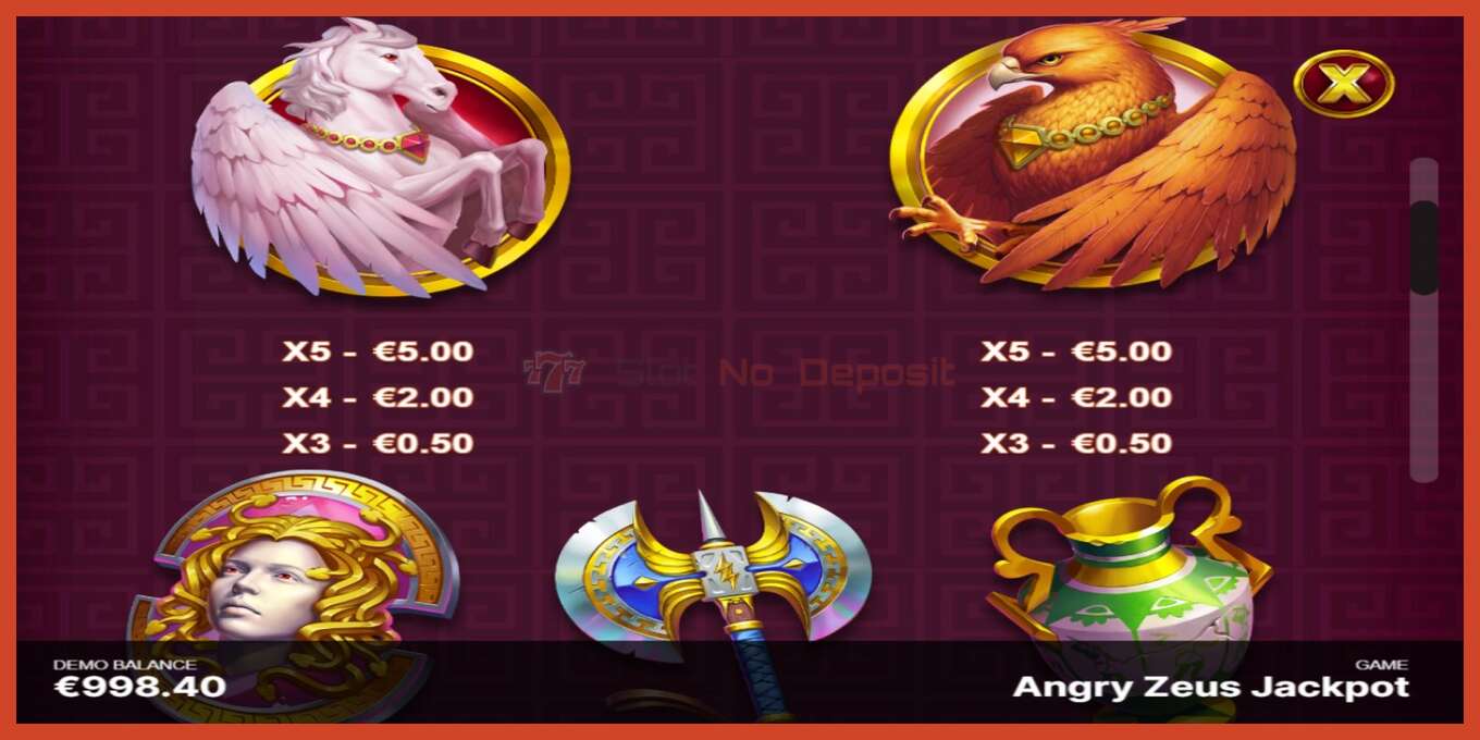 Скриншот слота: Angry Zeus Jackpot без депозита, номер - 5