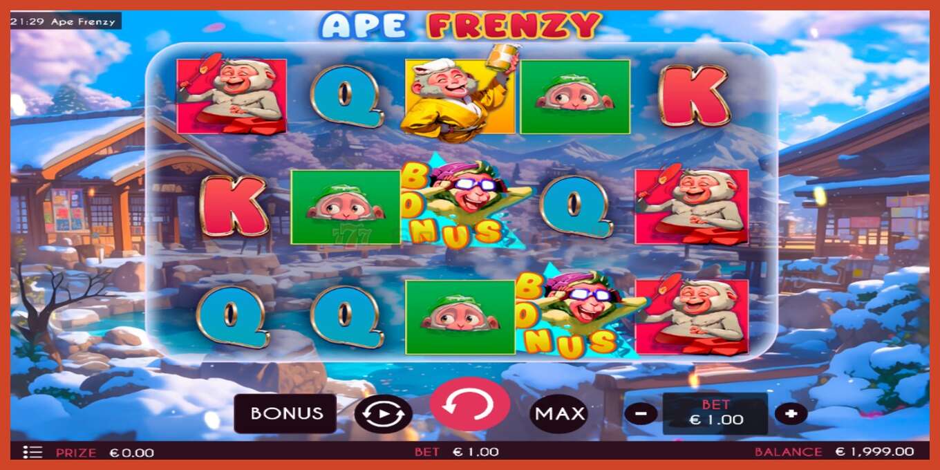 Στιγμιότυπο οθόνης υποδοχής: Ape Frenzy χωρίς κατάθεση, αριθμός - 2