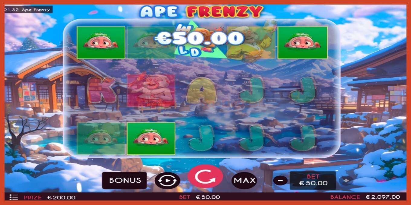 Στιγμιότυπο οθόνης υποδοχής: Ape Frenzy χωρίς κατάθεση, αριθμός - 3