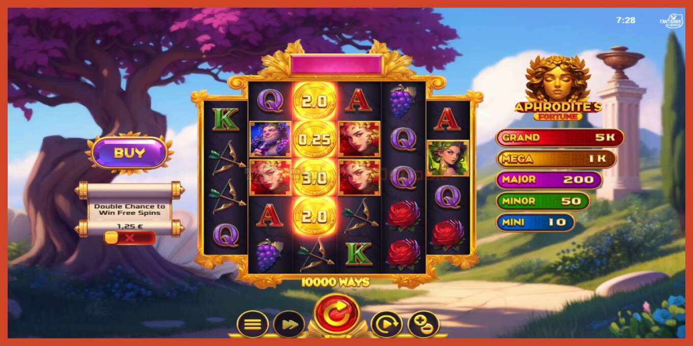 Slot screenshot: Aphrodites Fortune no deposit, number - 3