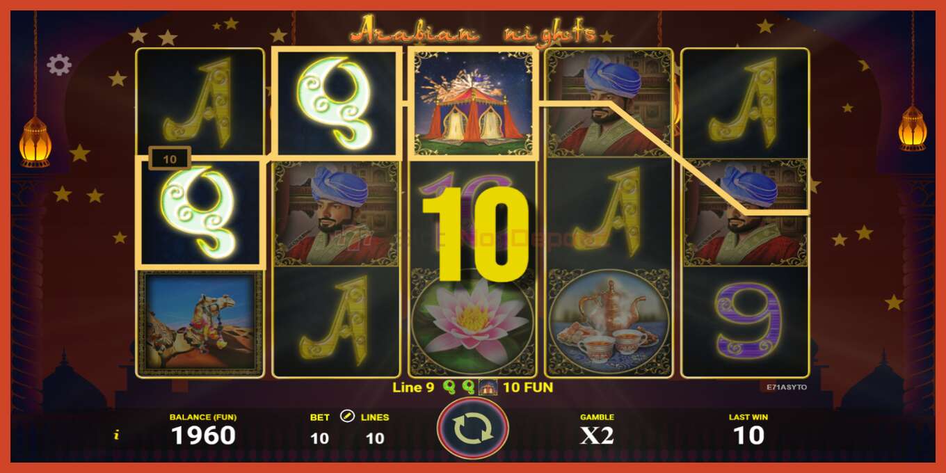 Slot screenshot: Arabian Nights bez depozita, broj - 2