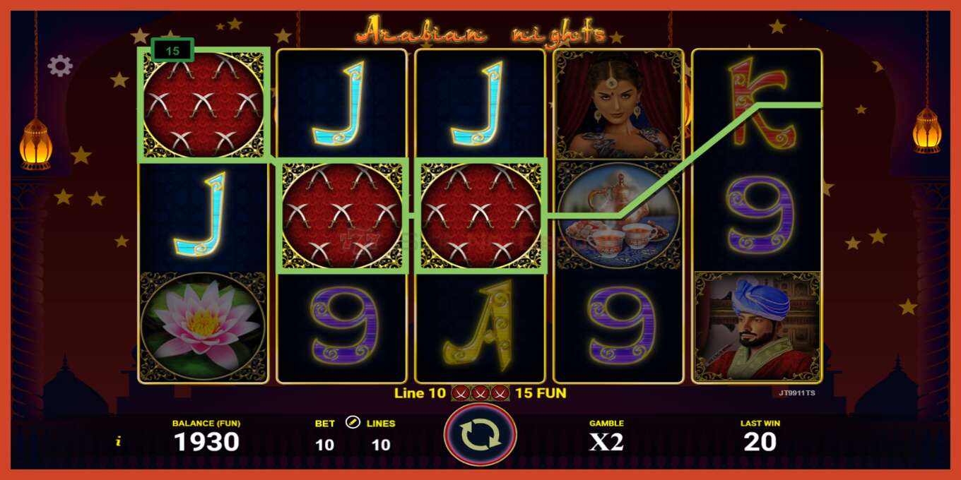 Slot screenshot: Arabian Nights bez depozita, broj - 3