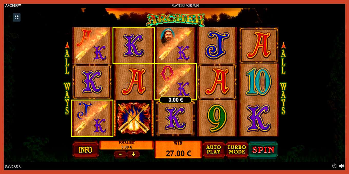 Slot screenshot: Archer no deposit, number - 3