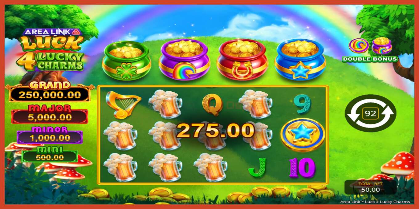 Slot screenshot: Area Link Luck 4 Lucky Charms no deposit, number - 5