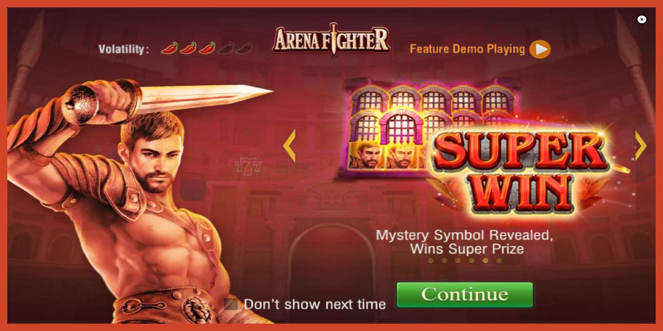 Slot skrinshoti: Arena Fighter depozit yoq, raqam - 1