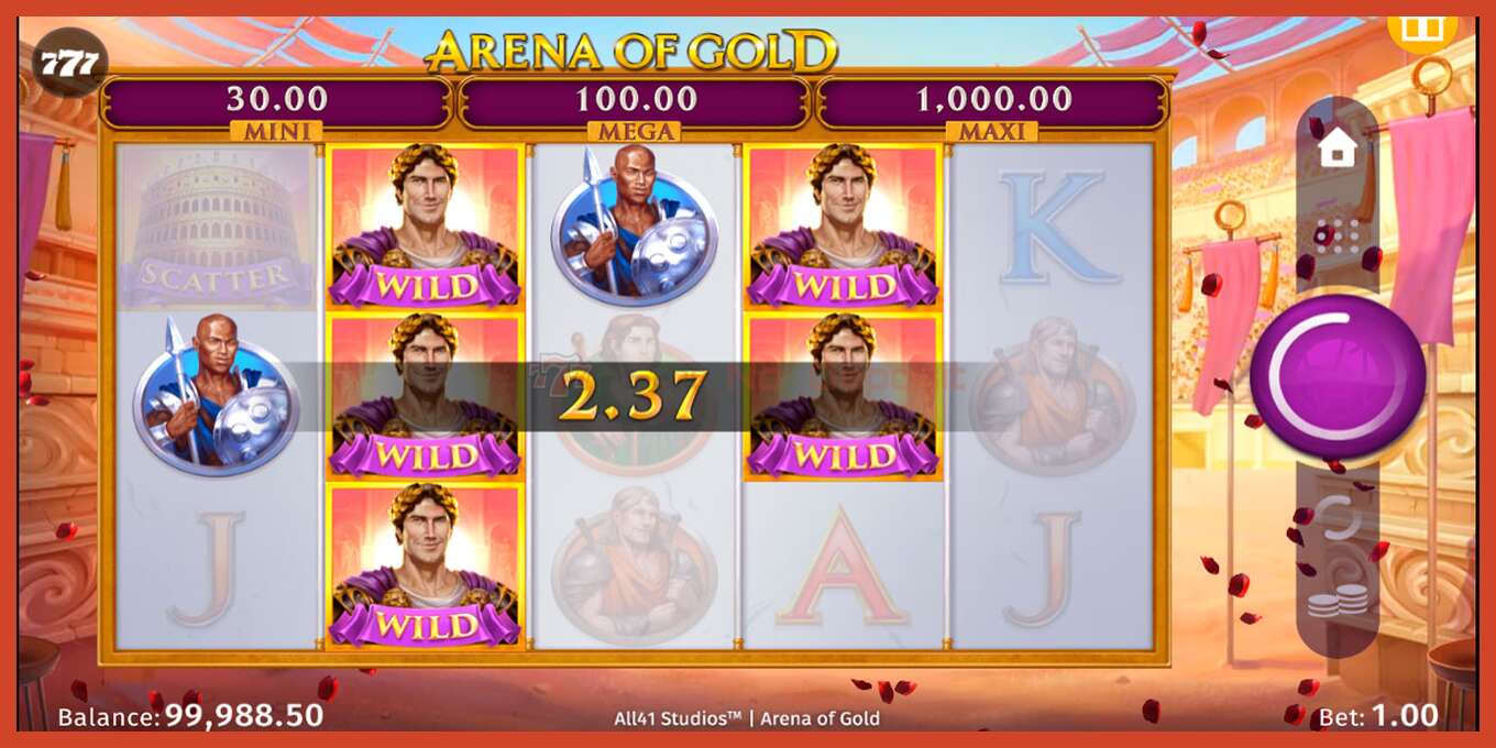 Slot තිර රුවක්: Arena of Gold තැන්පතු නැත, අංකය - 3