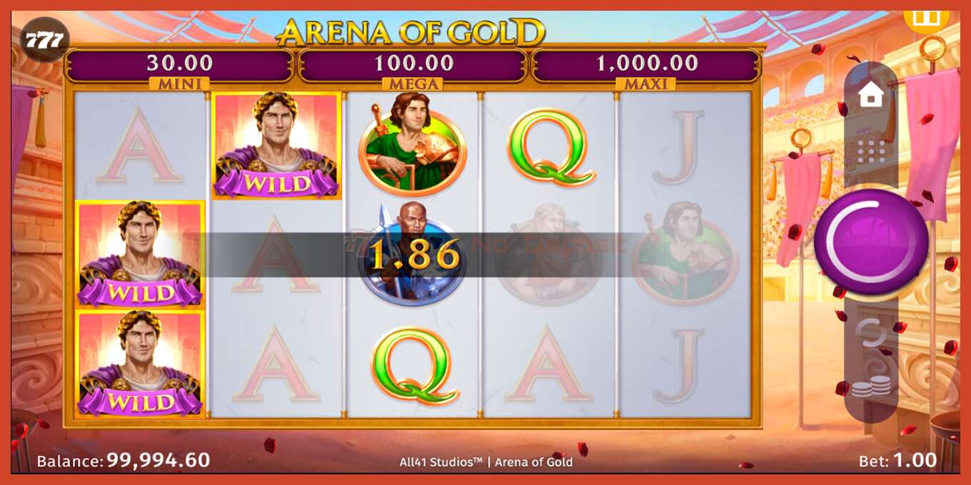 Slot තිර රුවක්: Arena of Gold තැන්පතු නැත, අංකය - 5