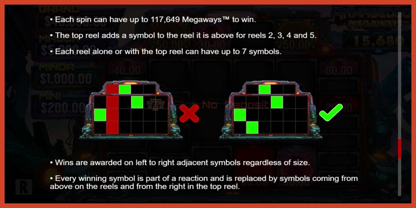 Slot screenshot: Armageddon Megaways no deposit, number - 7