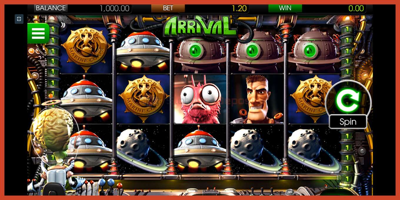 Slot screenshot: Arrival no deposit, number - 1