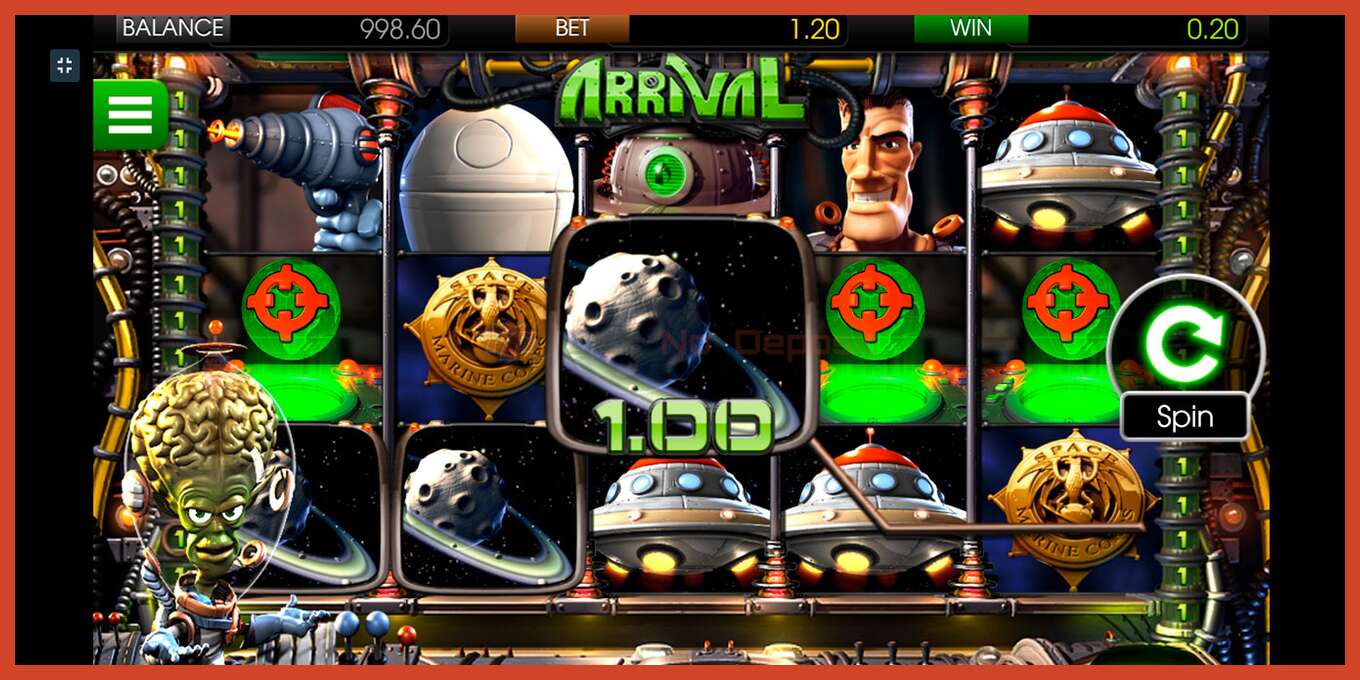 Slot screenshot: Arrival no deposit, number - 3