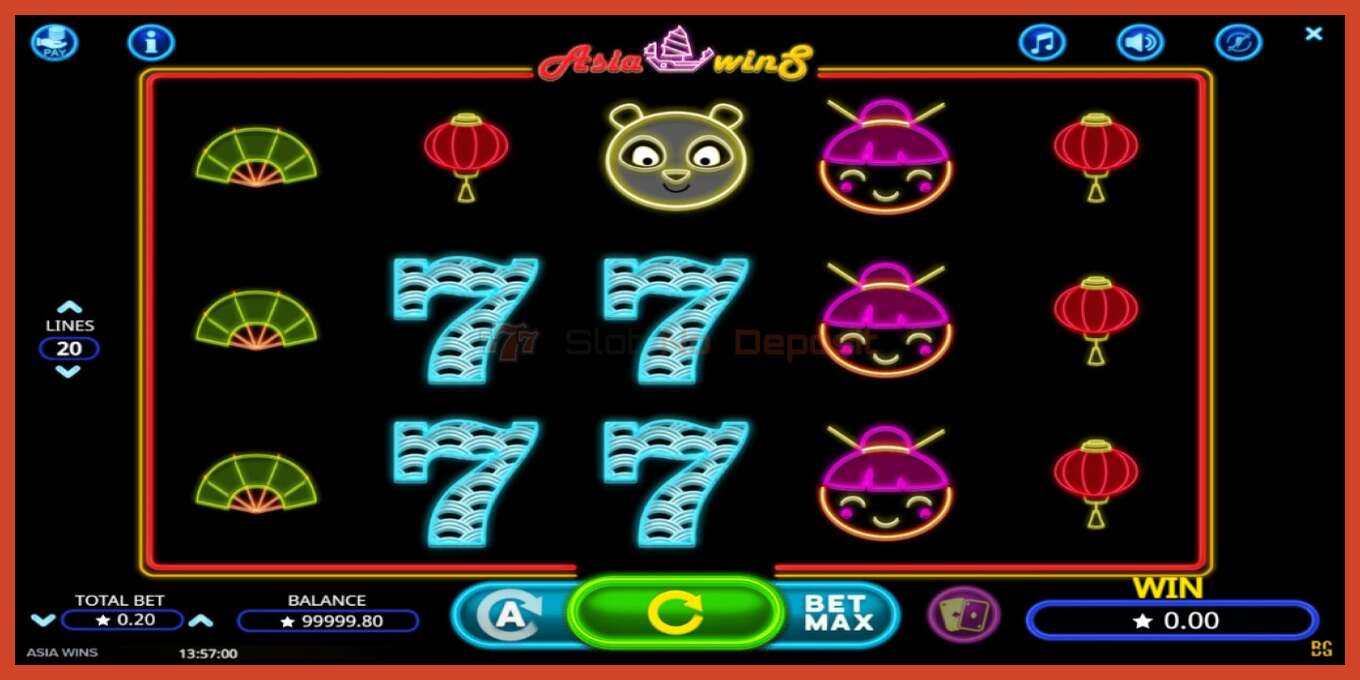 Slot screenshot: Asia Wins no deposit, number - 1