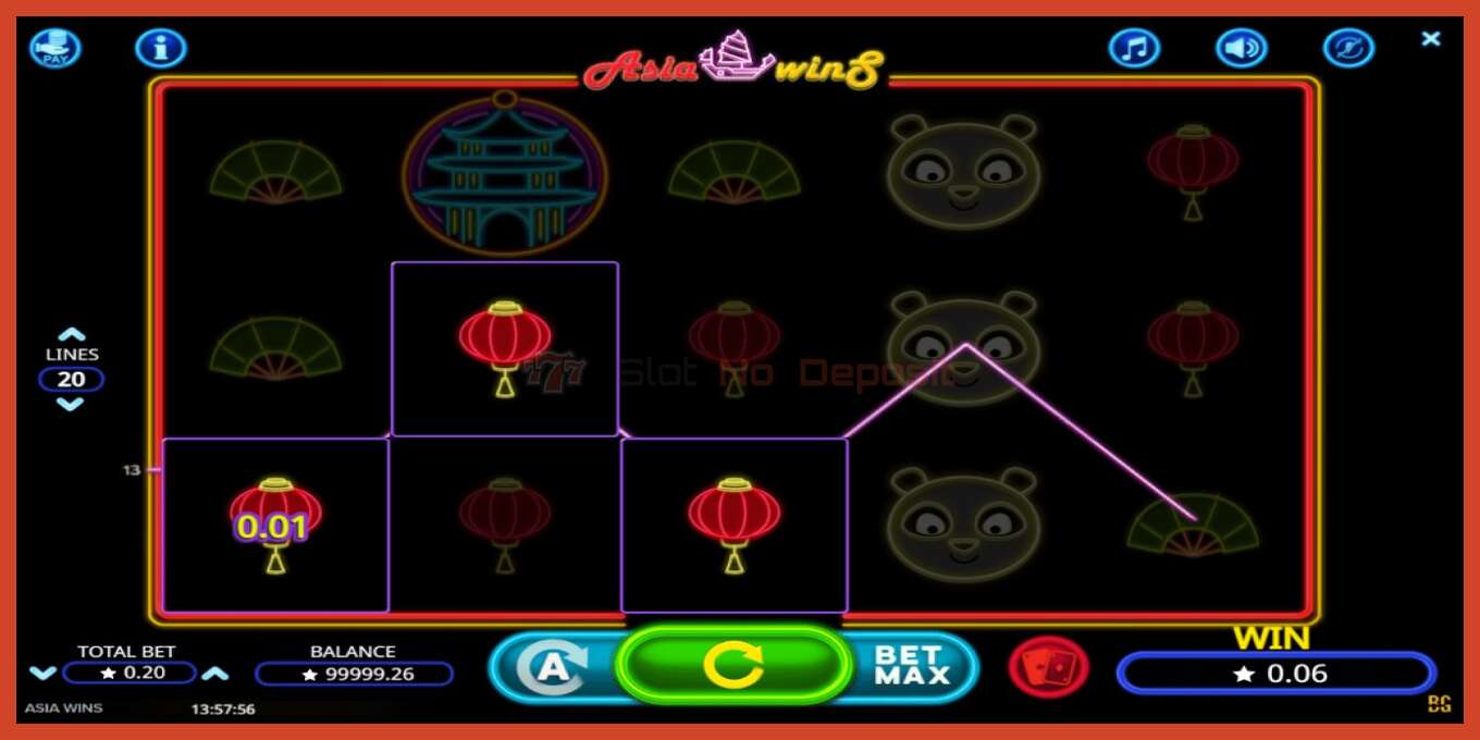 Slot screenshot: Asia Wins no deposit, number - 2