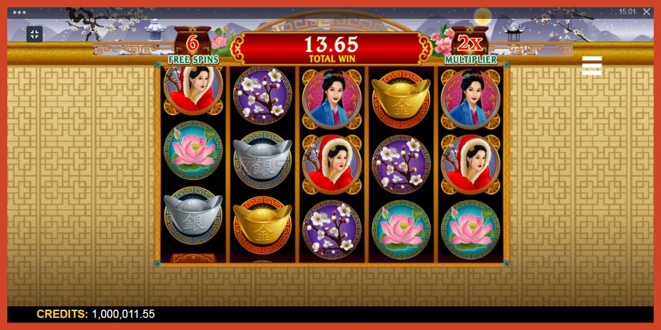 Slot screenshot: Asian Beauty no deposit, number - 3