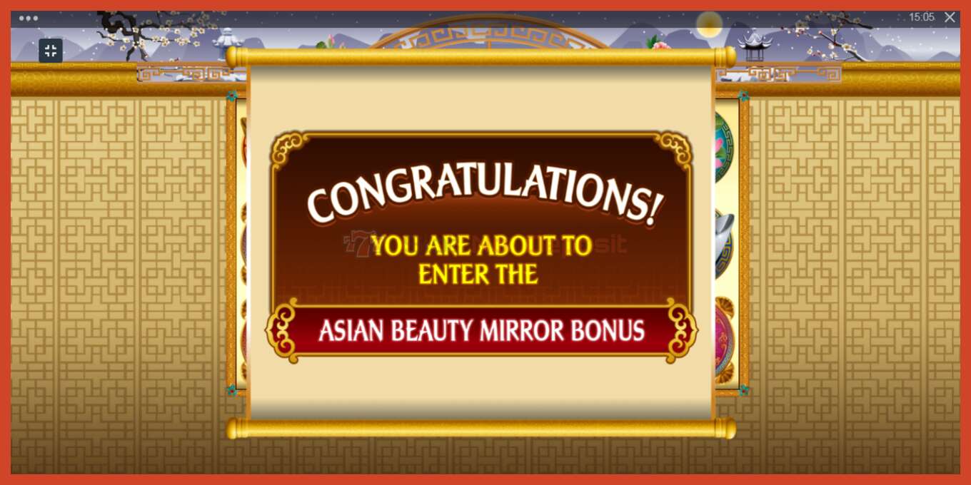 Slot ekran görüntüsü: Asian Beauty depozit yoxdur, nömrə - 4