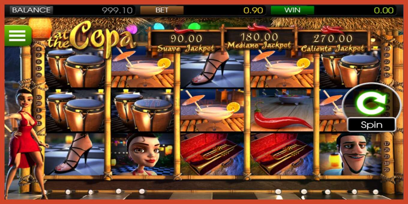 Slot screenshot: At The Copa no deposit, number - 1