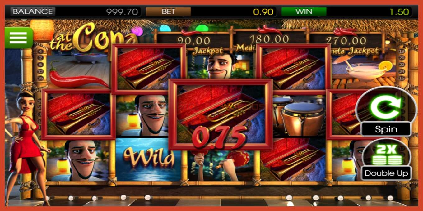 Slot screenshot: At The Copa no deposit, number - 2