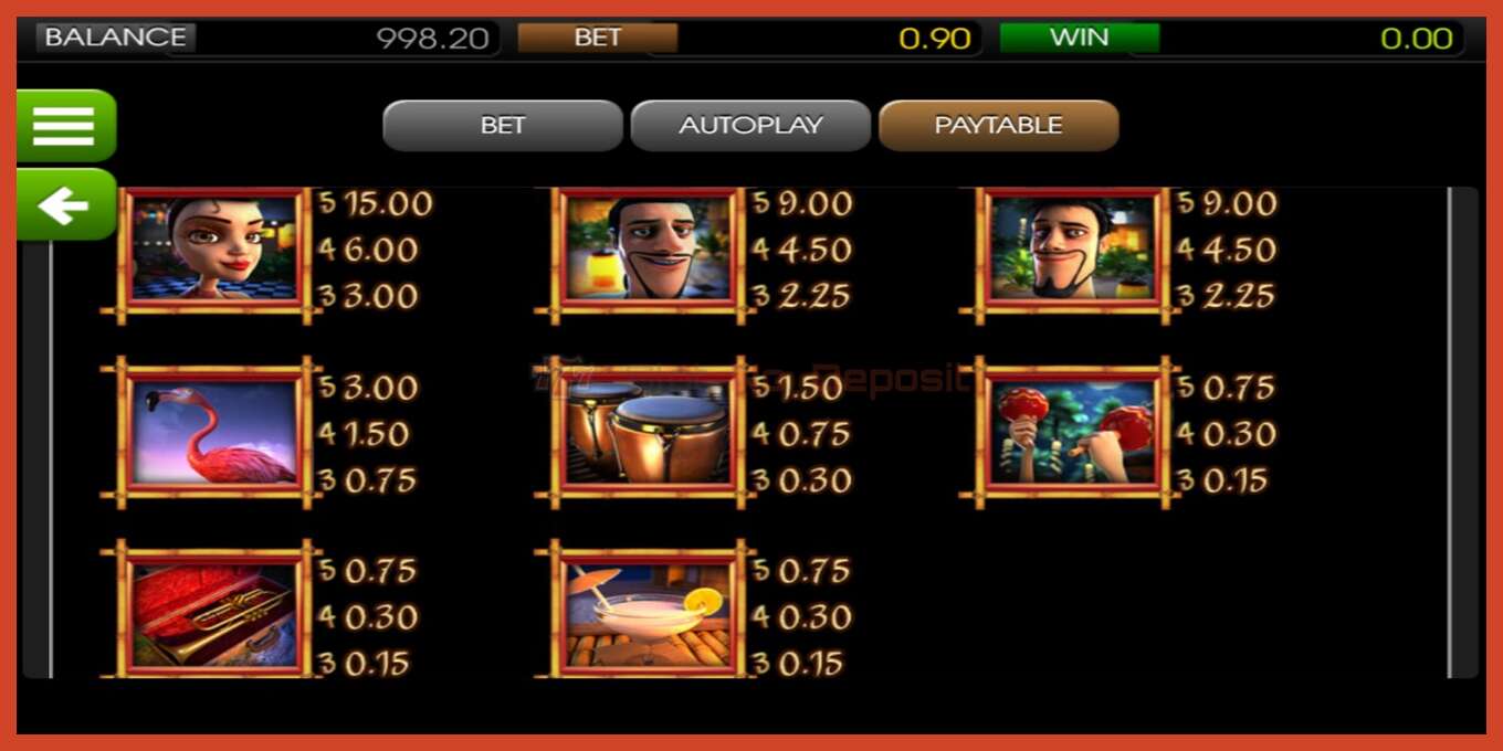 Slot screenshot: At The Copa no deposit, number - 4