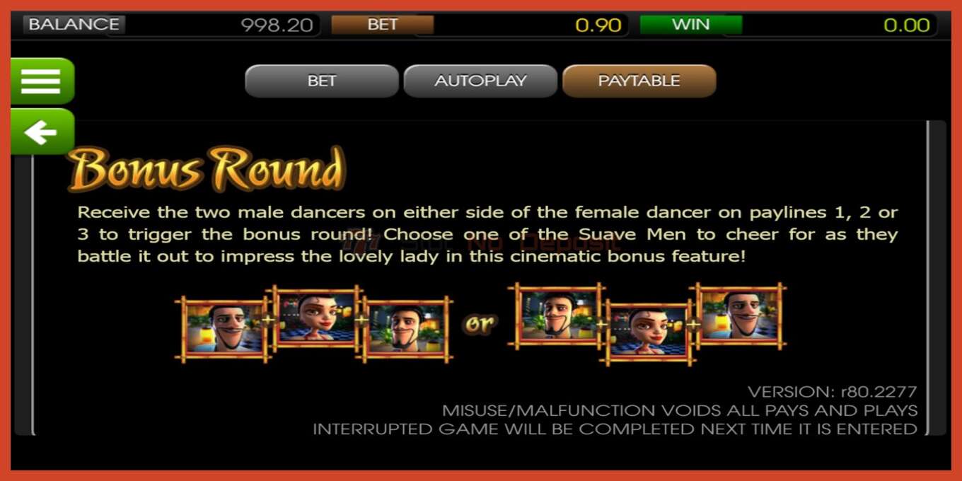 Slot screenshot: At The Copa no deposit, number - 7