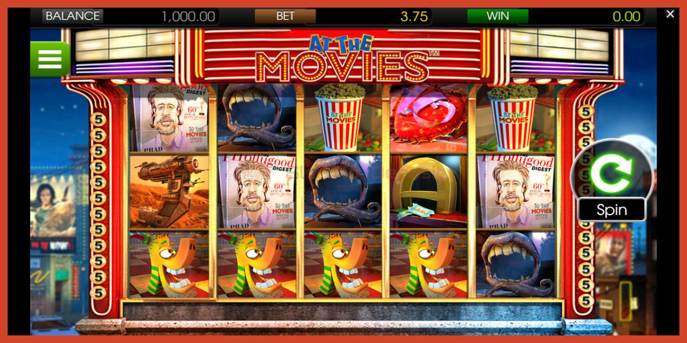 Slot screenshot: At the Movies no deposit, number - 1