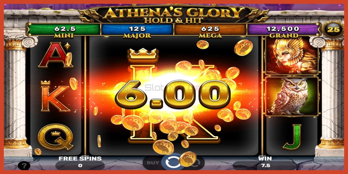 Slot screenshot: Athenas Glory Hold & Hit no deposit, number - 5