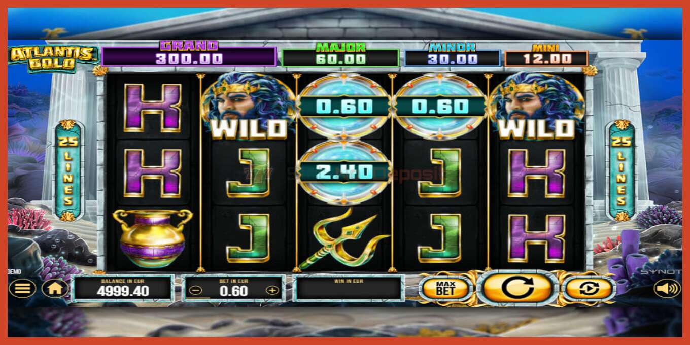 Slot screenshot: Atlantis Gold no deposit, number - 3