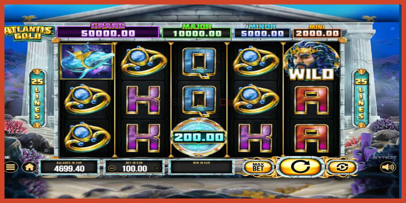 Slot screenshot: Atlantis Gold no deposit, number - 4