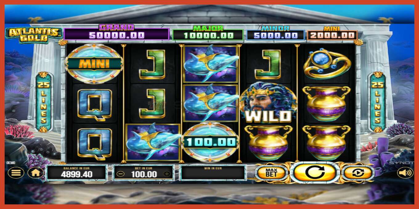 Slot screenshot: Atlantis Gold no deposit, number - 5