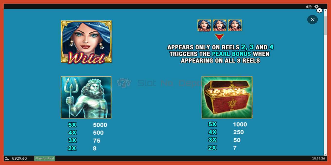 Slot screenshot: Atlantis Queen no deposit, number - 5