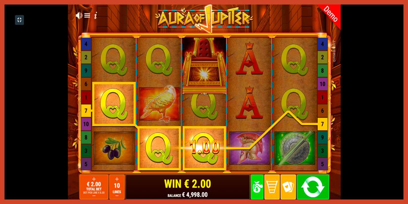 Slot screenshot: Aura of Jupiter no deposit, number - 2