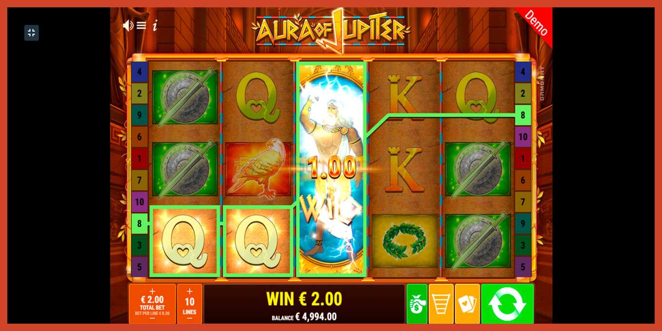 Slot screenshot: Aura of Jupiter no deposit, number - 3