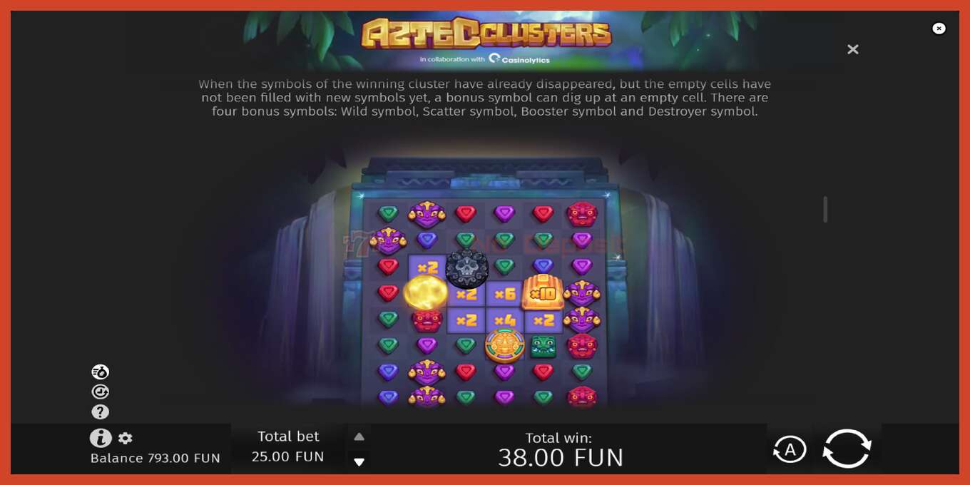 Slot-Screenshot: Aztec Clusters keine anzahlung, nummer - 6