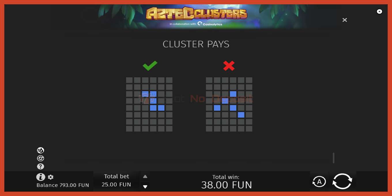 Slot-Screenshot: Aztec Clusters keine anzahlung, nummer - 7