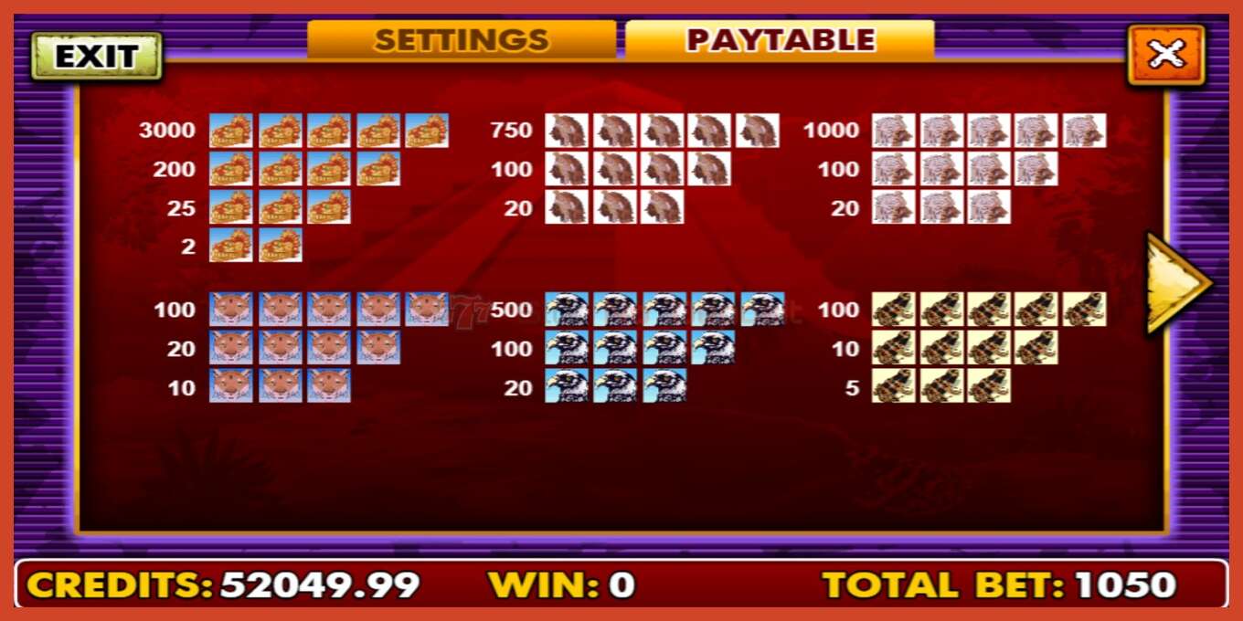 Slot screenshot: Aztec Gold no deposit, number - 4