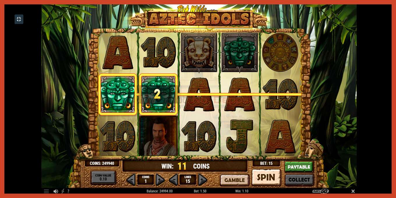 Slot screenshot: Aztec Idols no deposit, number - 4