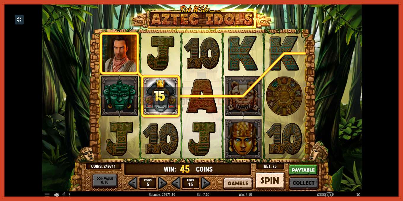 Slot screenshot: Aztec Idols no deposit, number - 7