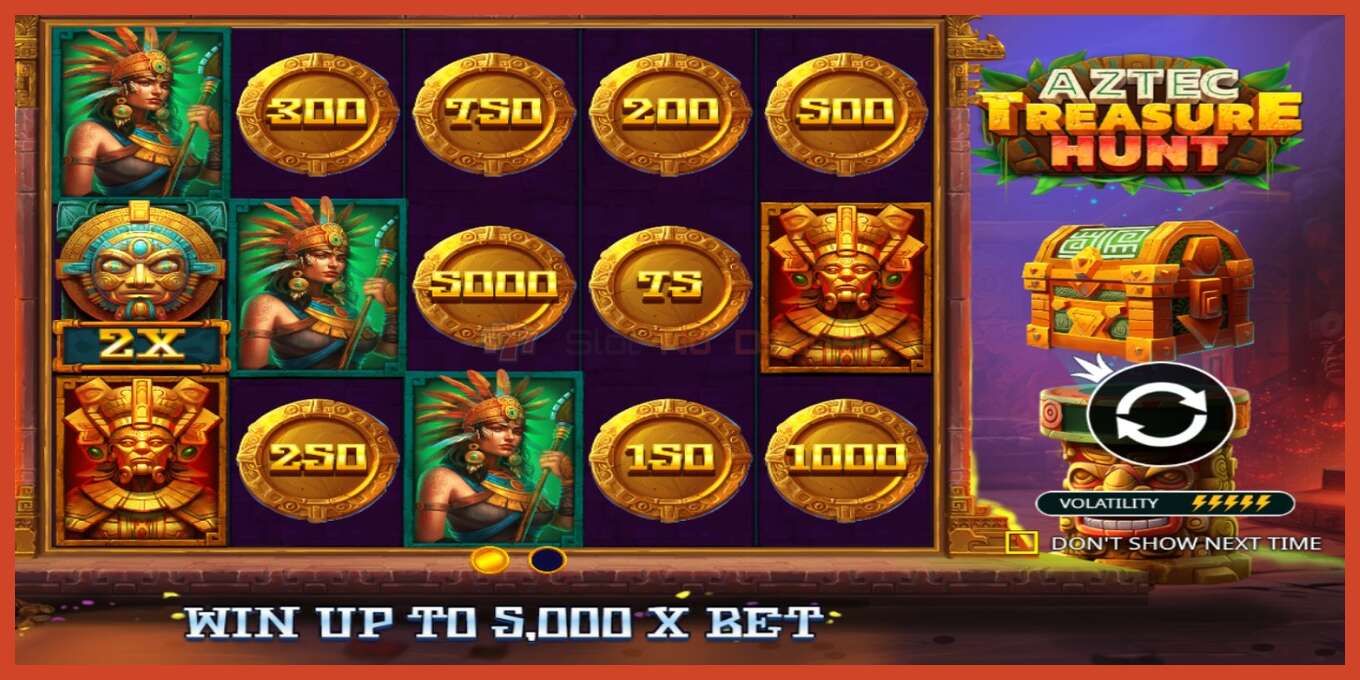 Slot screenshot: Aztec Treasure Hunt nincs letét, szám - 1