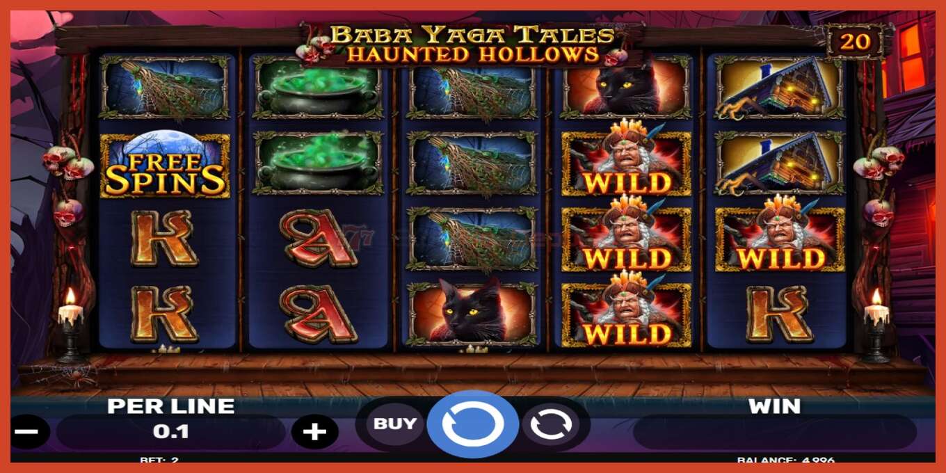 Slot screenshot: Baba Yaga Tales - Haunted Hollows no deposit, number - 2