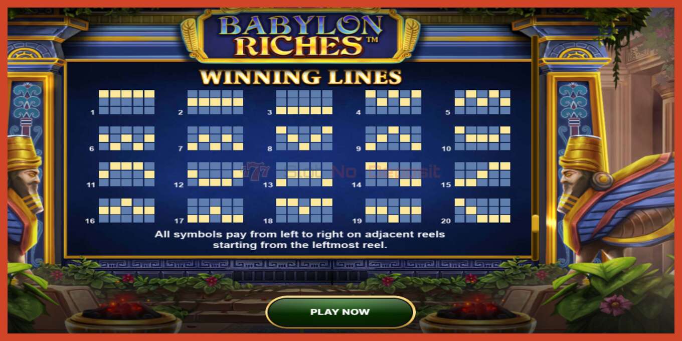 រូបថតអេក្រង់រន្ធ: Babylon Riches គ្មានប្រាក់កក់, លេខ - 5