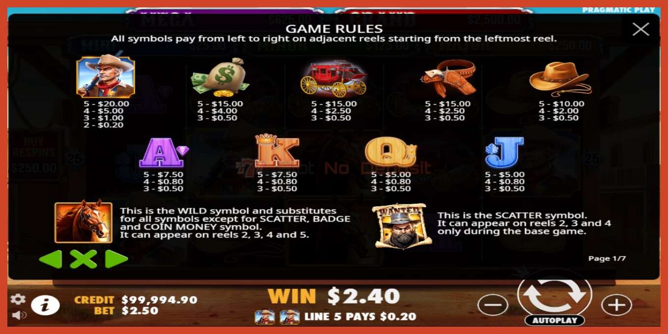 Slot screenshot: Badge Blitz no deposit, number - 3