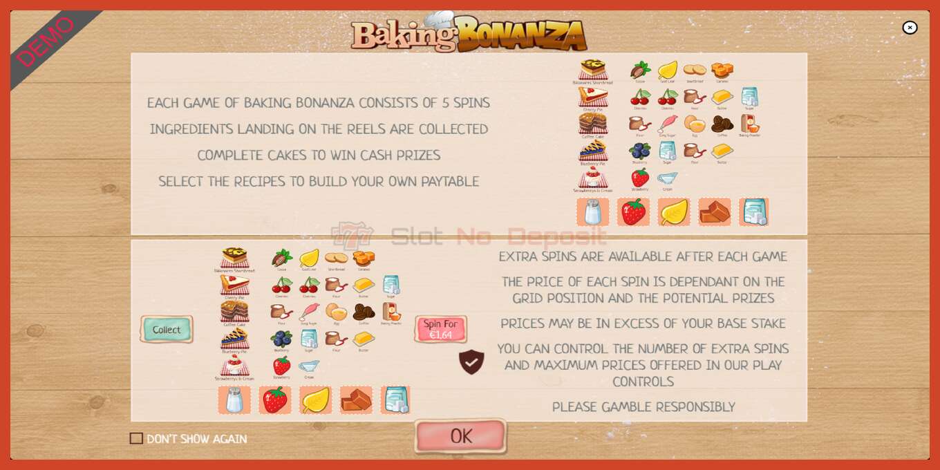 Slot screenshot: Baking Bonanza bez depozita, broj - 1