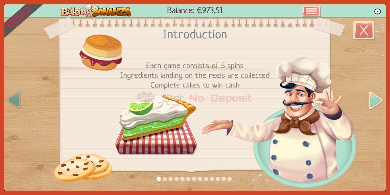 Slot screenshot: Baking Bonanza bez depozita, broj - 5