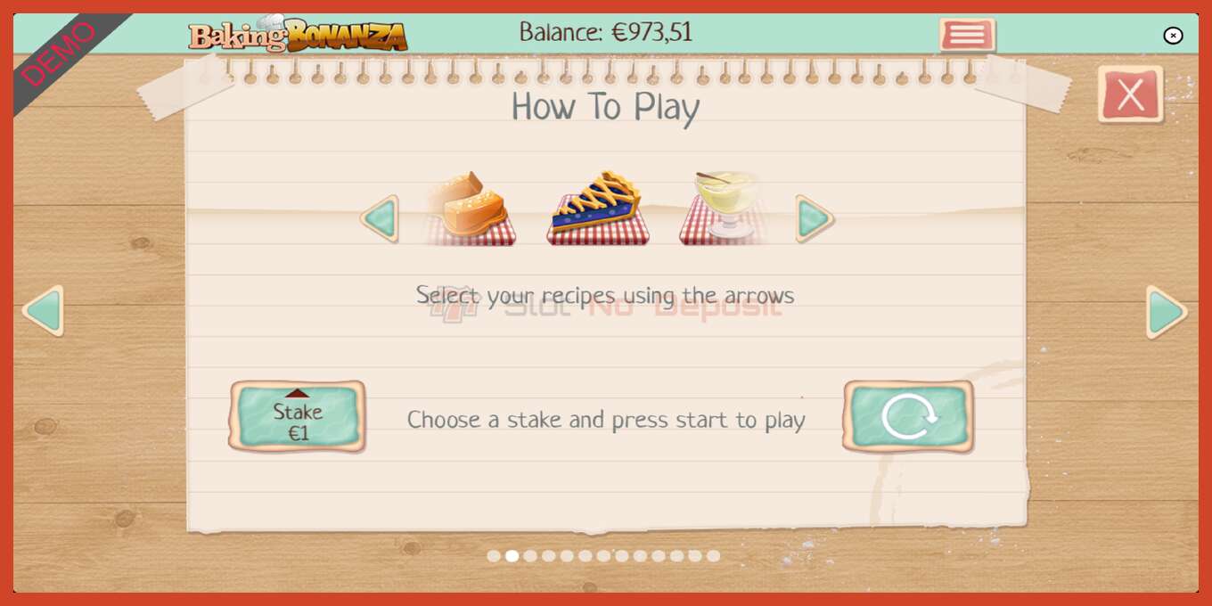 Slot screenshot: Baking Bonanza bez depozita, broj - 6