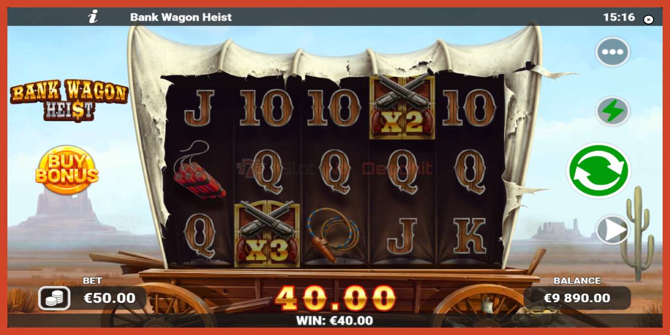 Slot screenshot: Bank Wagon Heist no deposit, number - 3