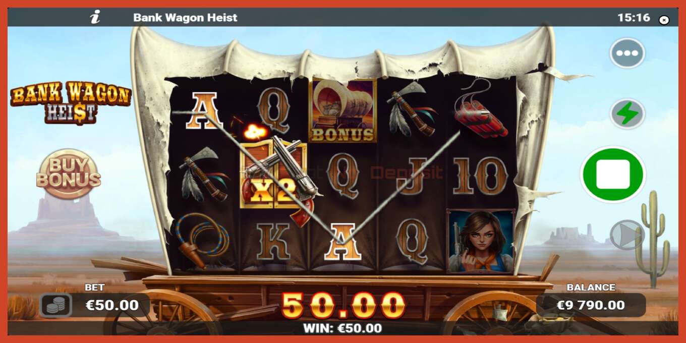 Slot screenshot: Bank Wagon Heist no deposit, number - 4